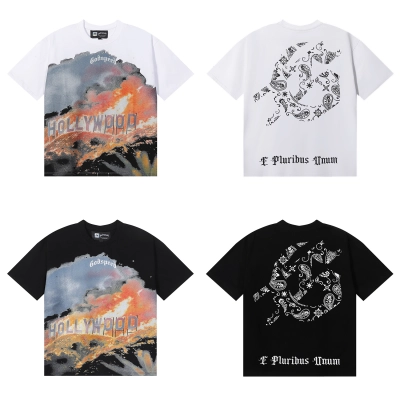 Godspeed Hollywood Hills Fire Graphic T-Shirt 01