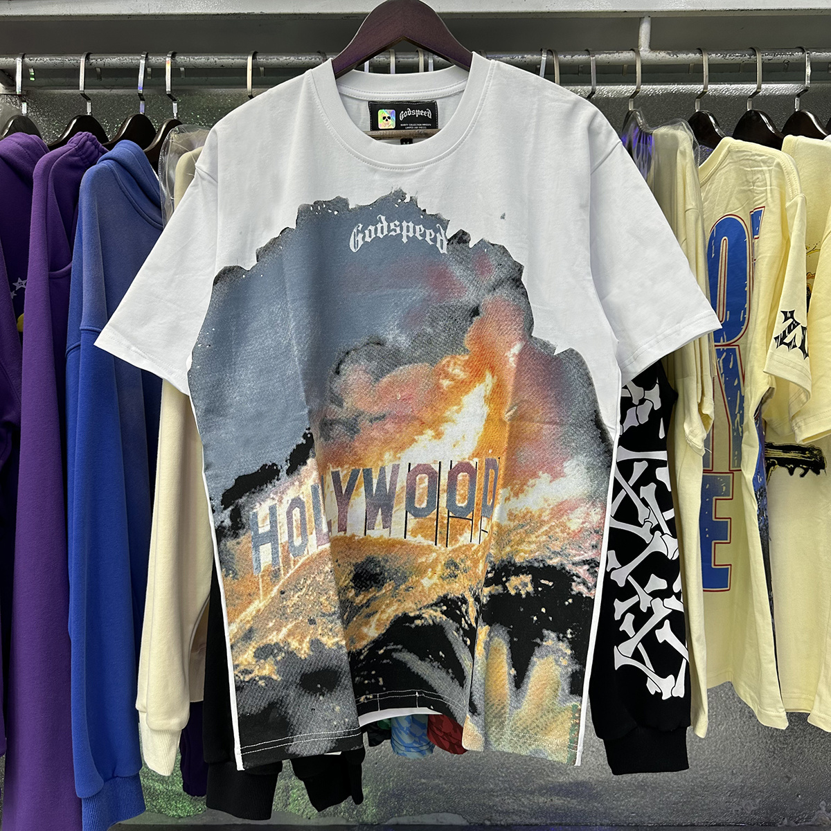 Godspeed Hollywood Hills Fire Graphic T-Shirt