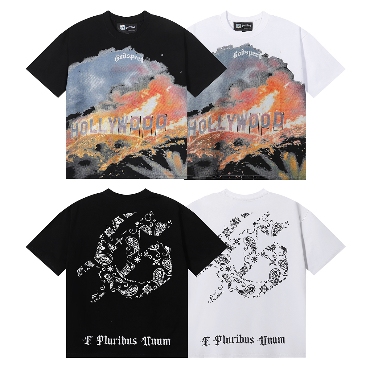 Godspeed Hollywood Hills Fire Graphic T-Shirt