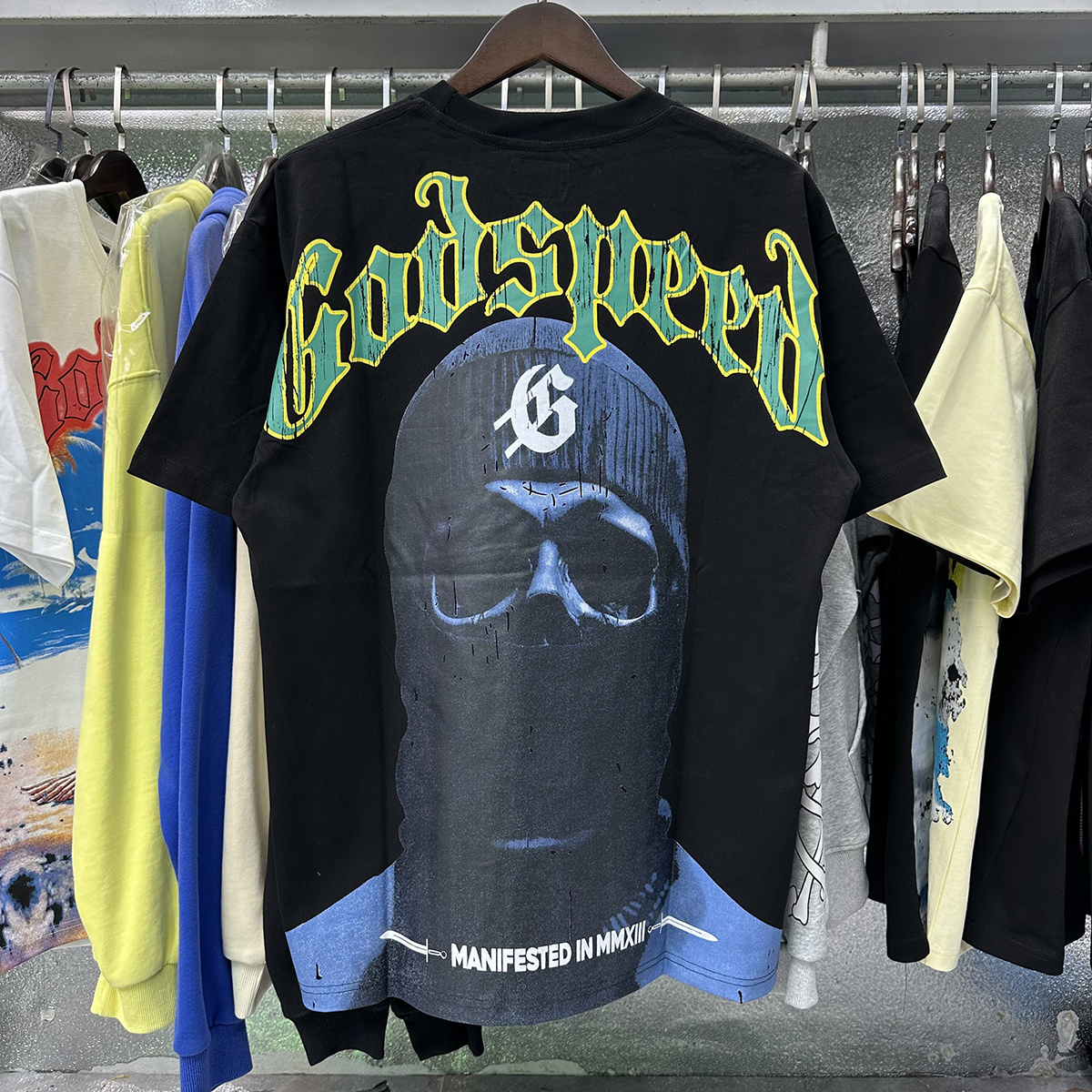 Godspeed Masked Figure Graphic T-Shirt