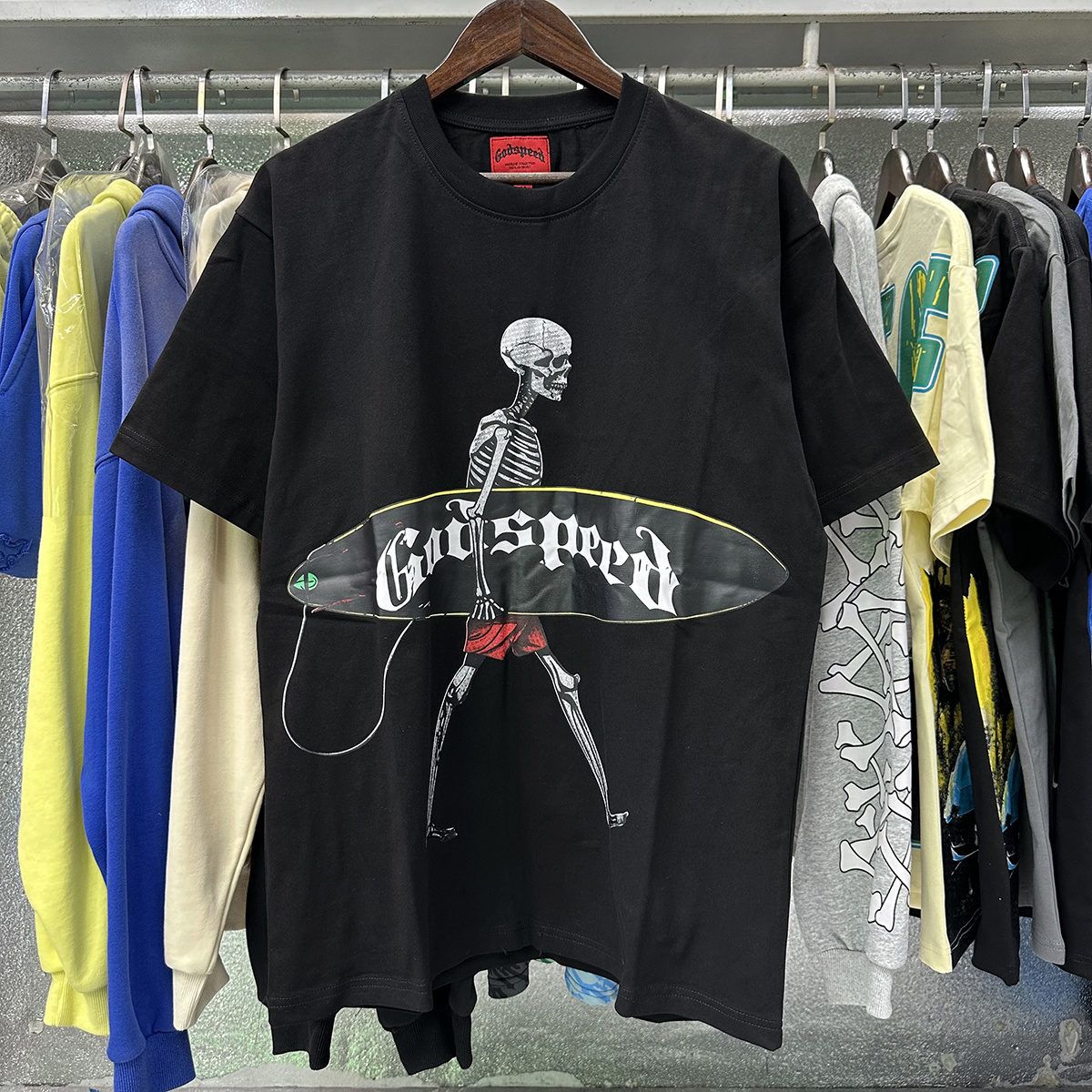 Godspeed Skateboard Skull Graphic T-Shirt