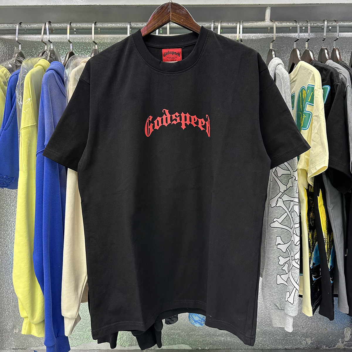 Godspeed Skull Rose Clock Graphic T-Shirt