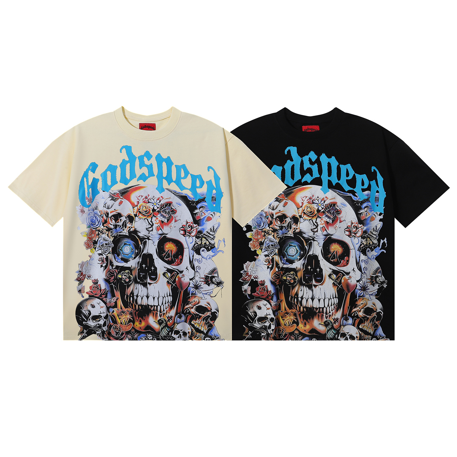 Godspeed Skull Rose Graphic T-Shirt