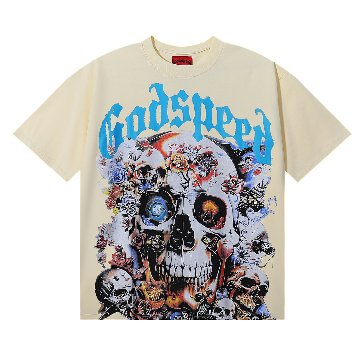 Godspeed Skull Rose Graphic T-Shirt