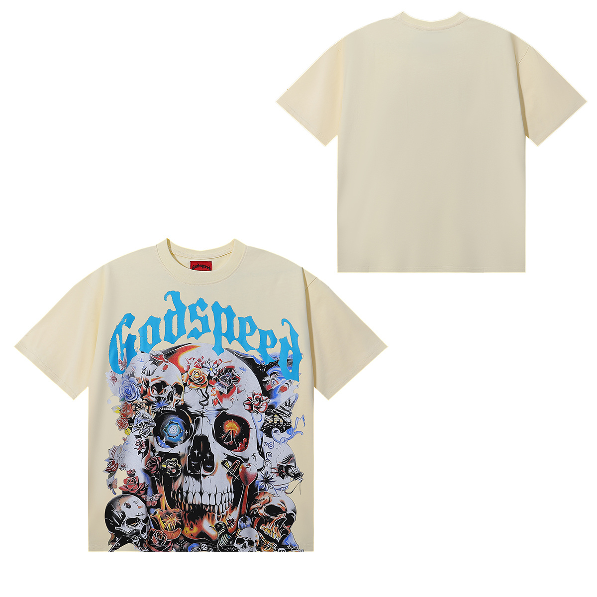 Godspeed Skull Rose Graphic T-Shirt