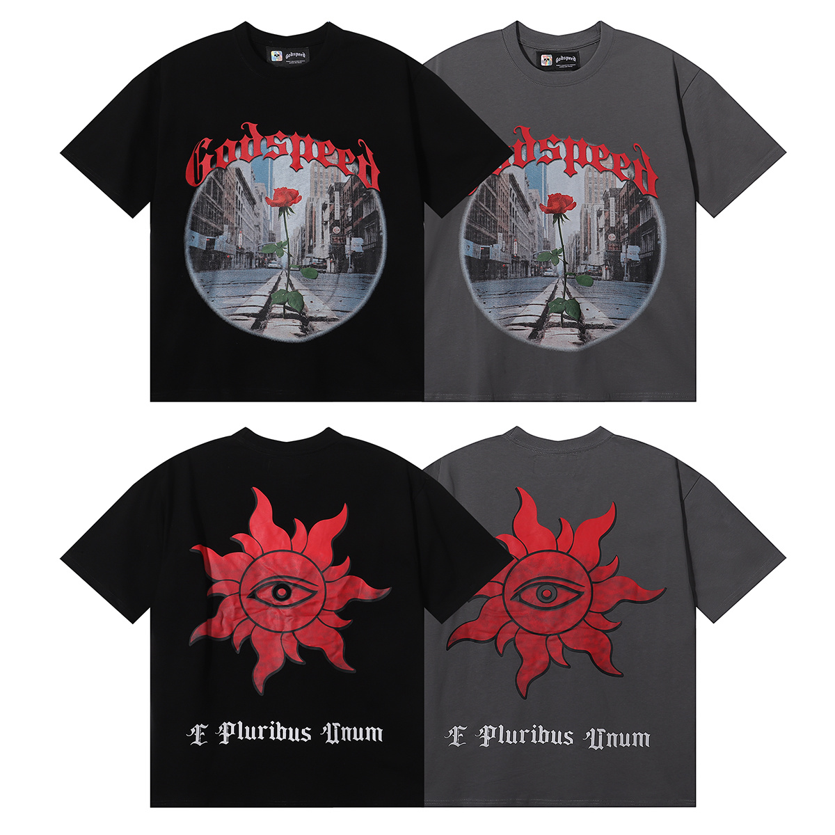 Godspeed Street Rose Graphic T-Shirt