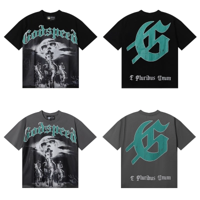 Godspeed Western Cowboy Horse Graphic T-Shirt 01