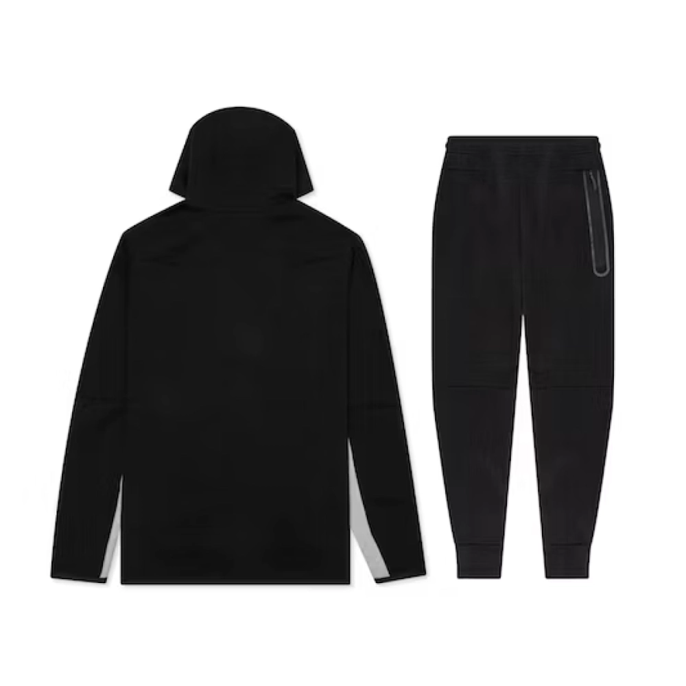 Nike Sportswear Tech Fleece Full Zip Hoodie & Joggers Set Black/Dark Grey Heather/White