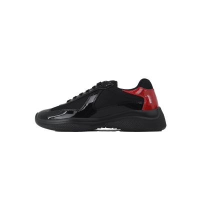 Prada America’s Cup Patent Black Red Heel 01
