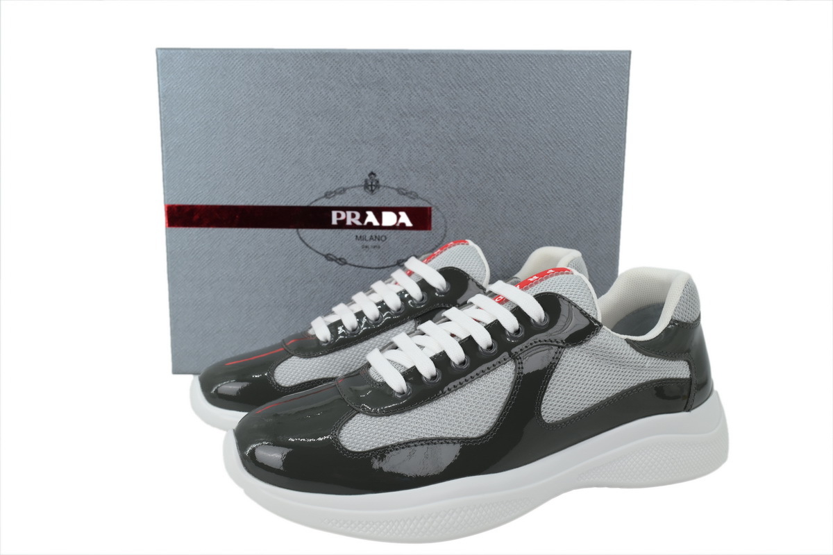Prada America’s Cup Patent Charcoal Gray