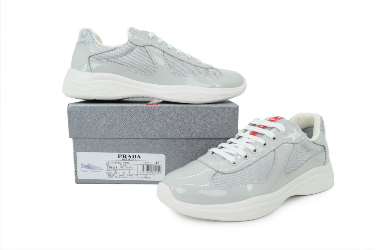 Prada America’s Cup Patent White Gray