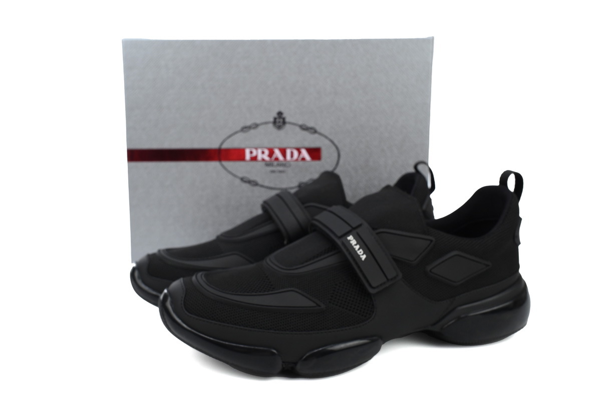 Prada Cloudbust Velcro Sneakers Black