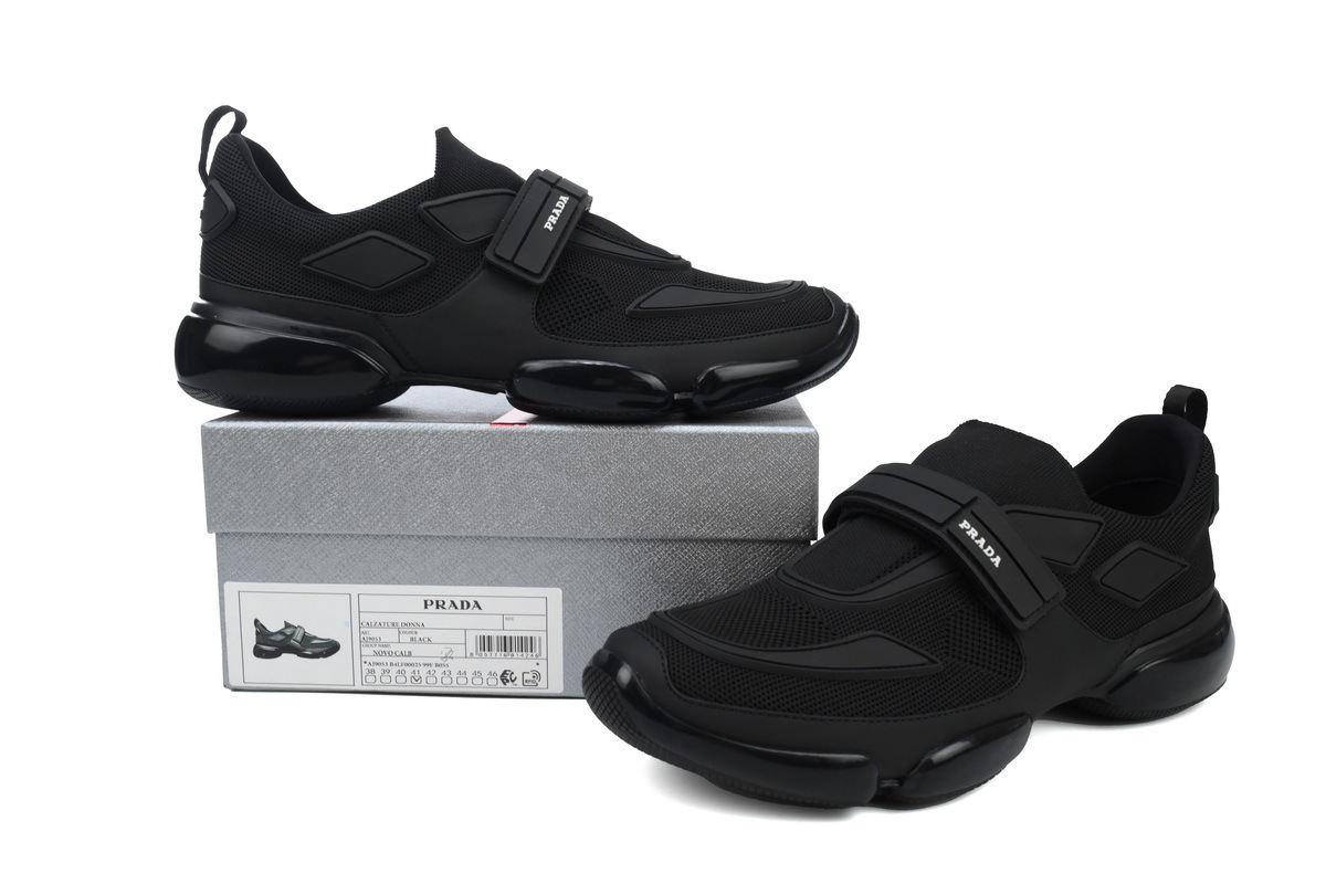 Prada Cloudbust Velcro Sneakers Black