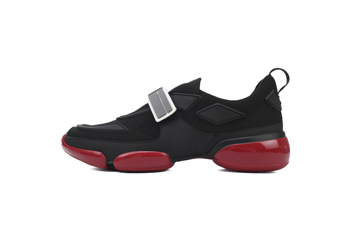 Prada Cloudbust Velcro Sneakers Black Red