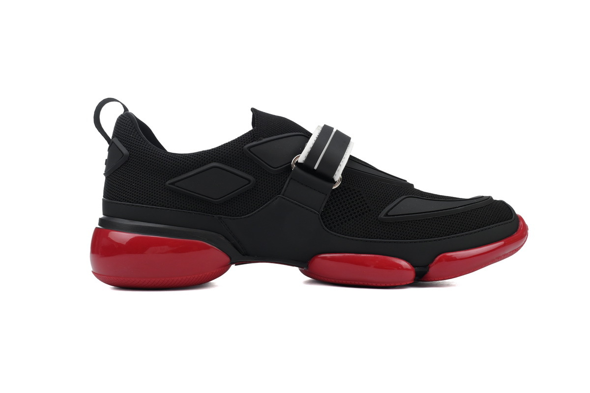 Prada Cloudbust Velcro Sneakers Black Red