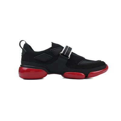 Prada Cloudbust Velcro Sneakers Black Red 02
