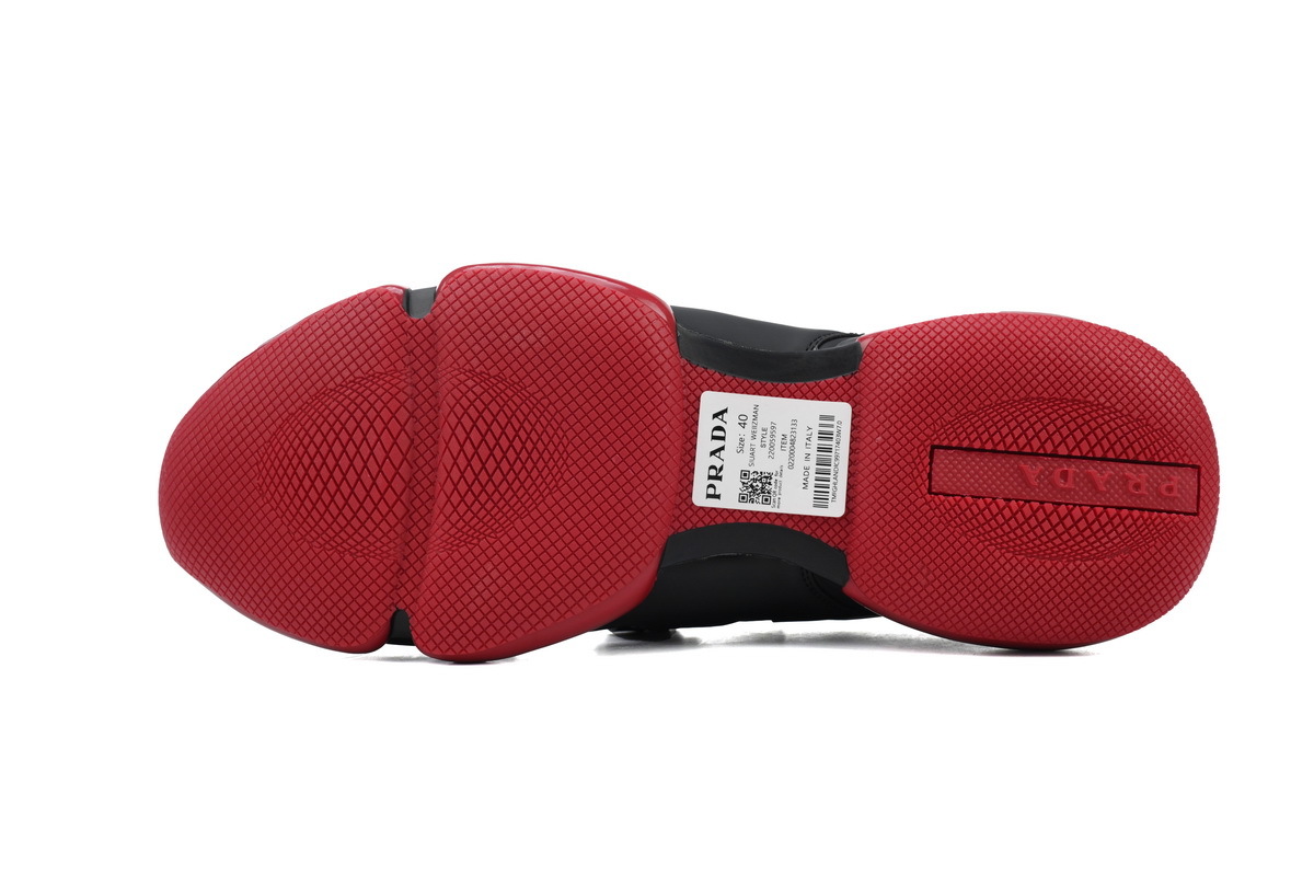 Prada Cloudbust Velcro Sneakers Black Red