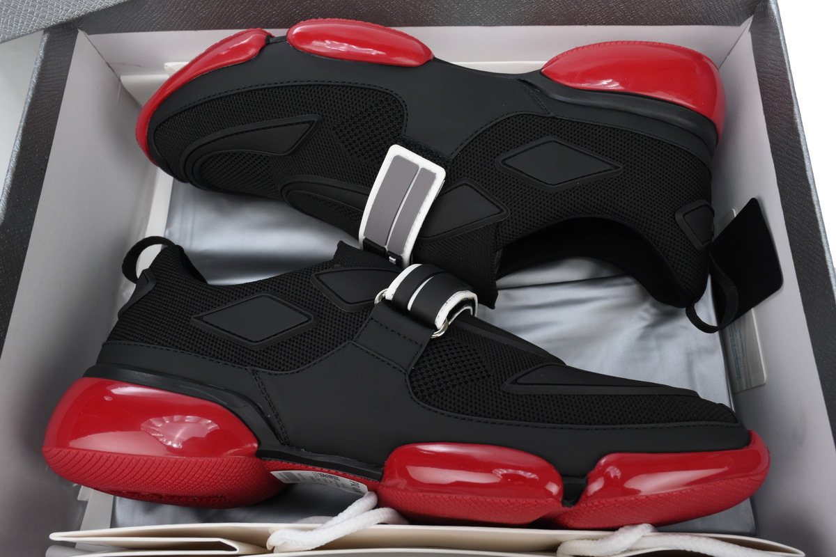 Prada Cloudbust Velcro Sneakers Black Red
