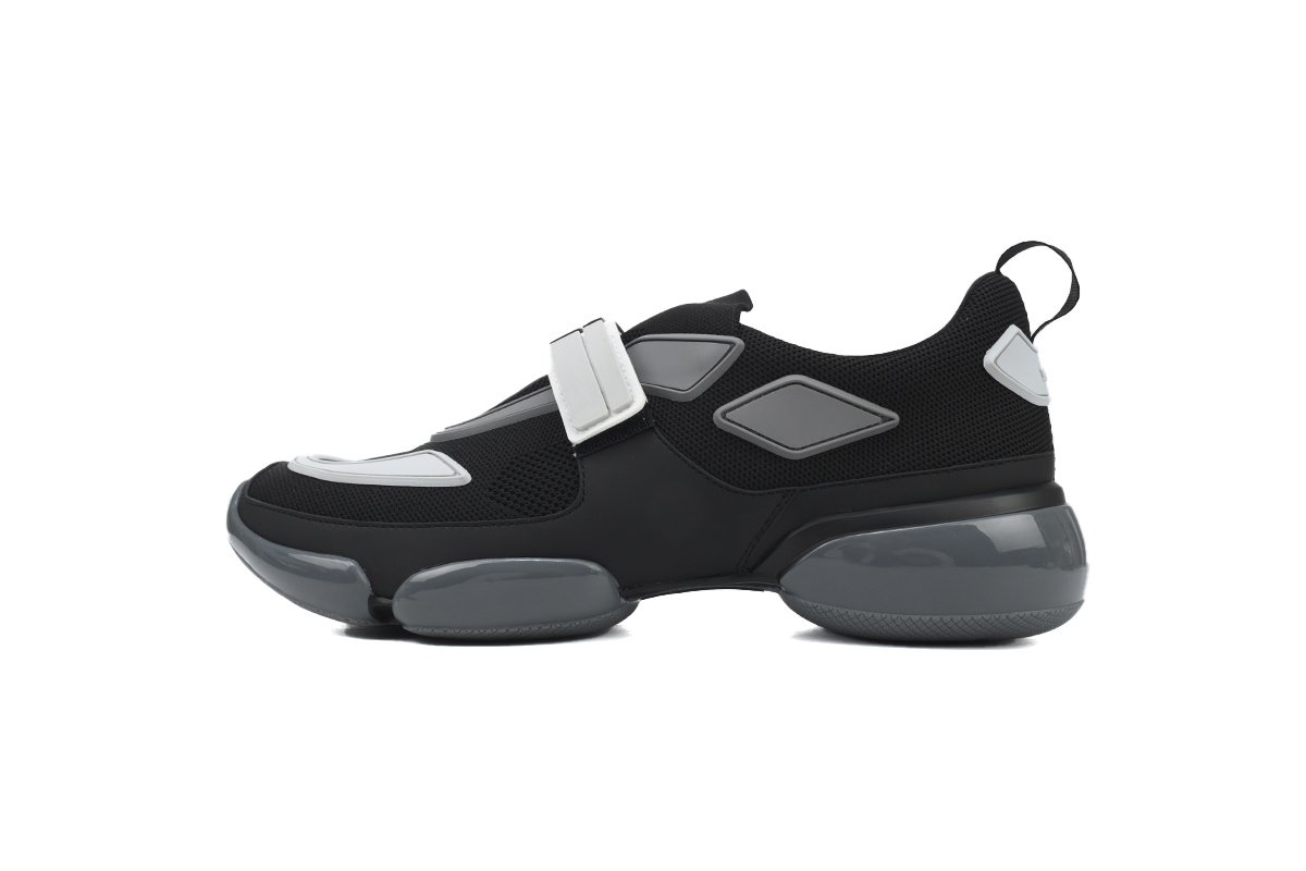 Prada Cloudbust Velcro Sneakers Black White