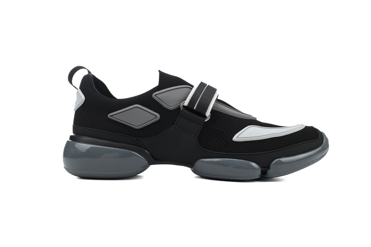 Prada Cloudbust Velcro Sneakers Black White