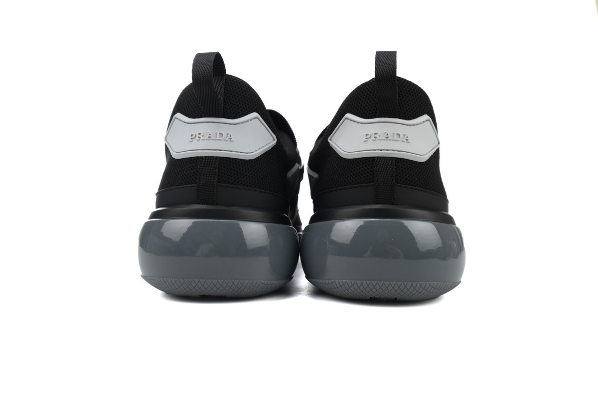 Prada Cloudbust Velcro Sneakers Black White