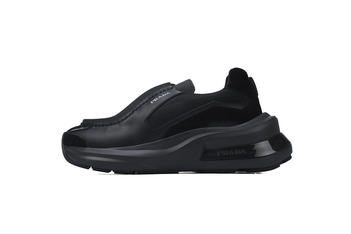 Prada Collision Technical Fabric Sneakers Black