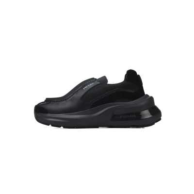 Prada Collision Technical Fabric Sneakers Black 01