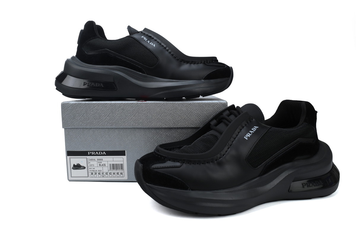 Prada Collision Technical Fabric Sneakers Black