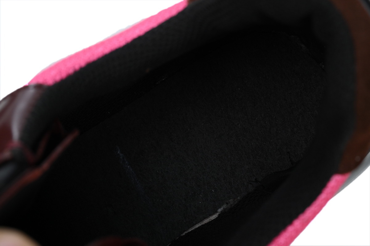 Prada Collision Technical Fabric Sneakers Black Wine Red