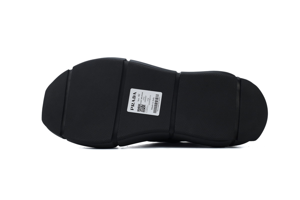 Prada Segment Neoprene and Rubber Sneakers Black Red