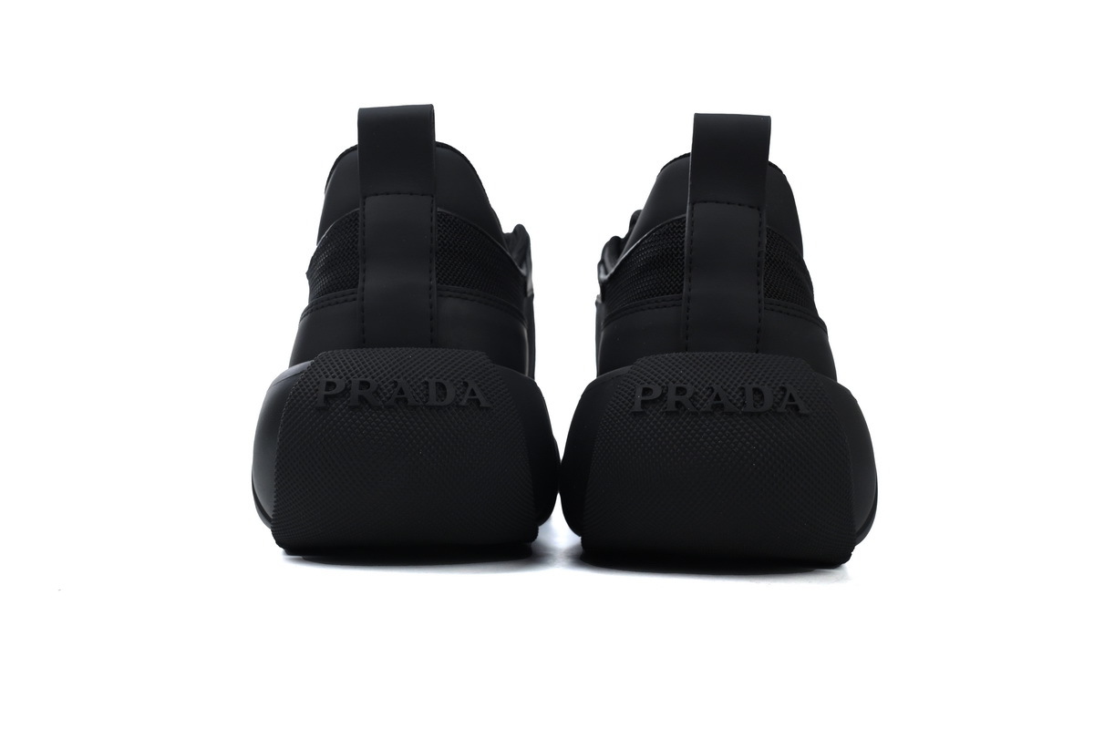Prada Segment Neoprene and Rubber Sneakers Black Red