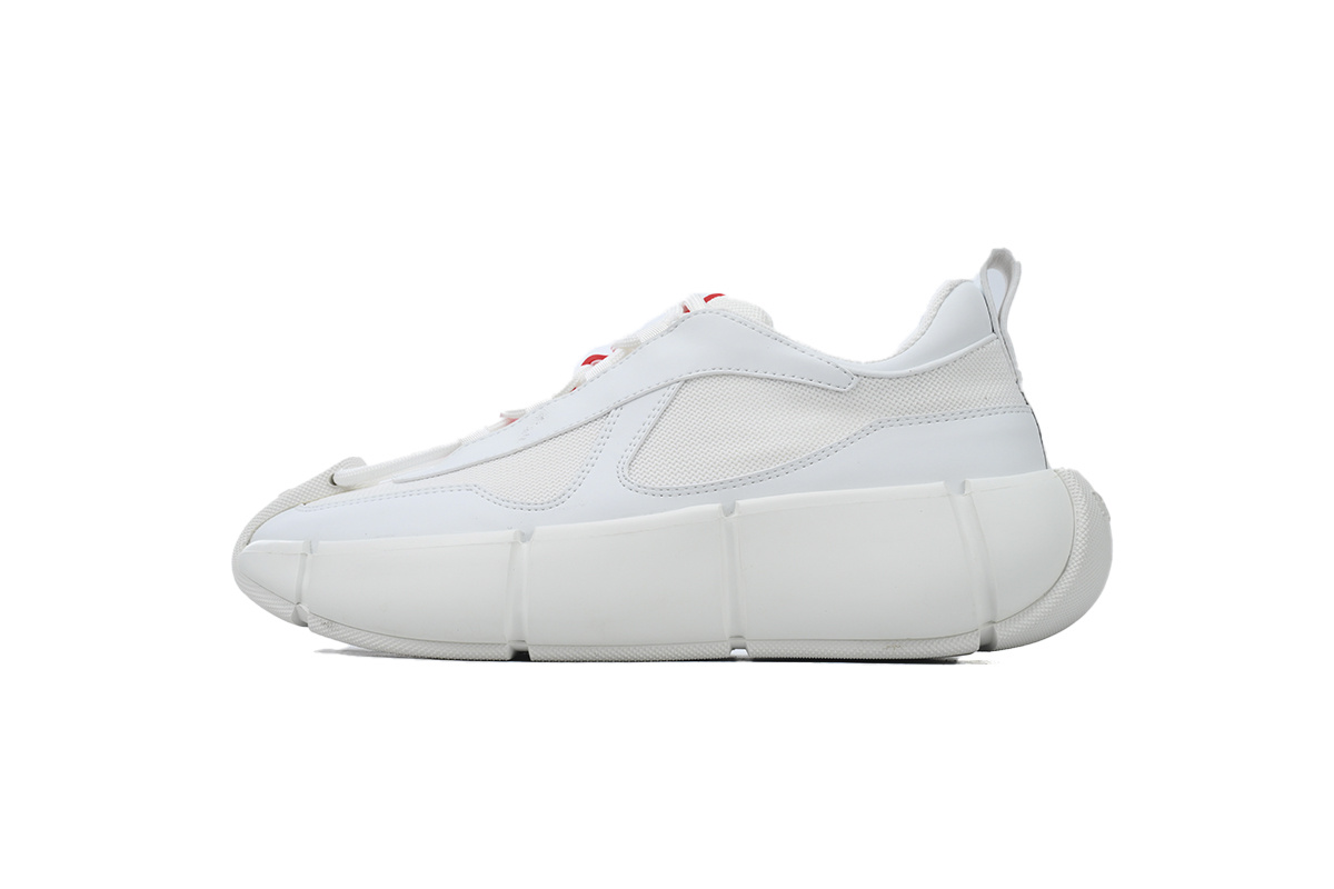 Prada Segment Neoprene and Rubber Sneakers White