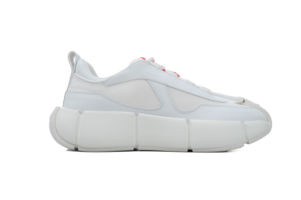 Prada Segment Neoprene and Rubber Sneakers White