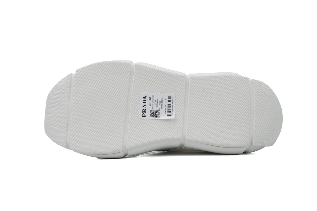 Prada Segment Neoprene and Rubber Sneakers White
