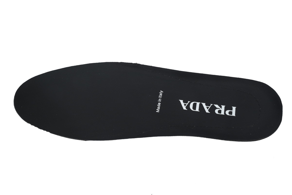 Prada Triangle Logo Leather Platform Sneakers Black