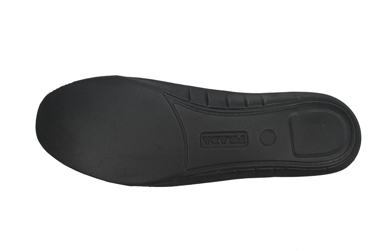Prada Triangle Logo Leather Platform Sneakers Black