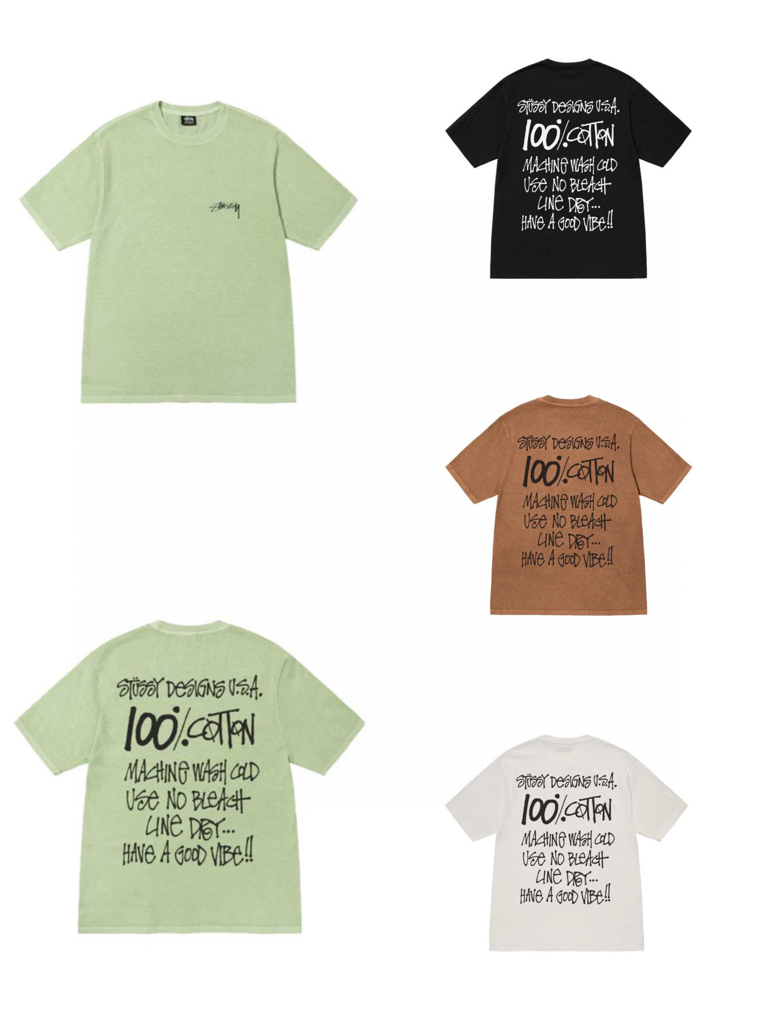 Stussy 100 Percent Natural Handwritten T-Shirt