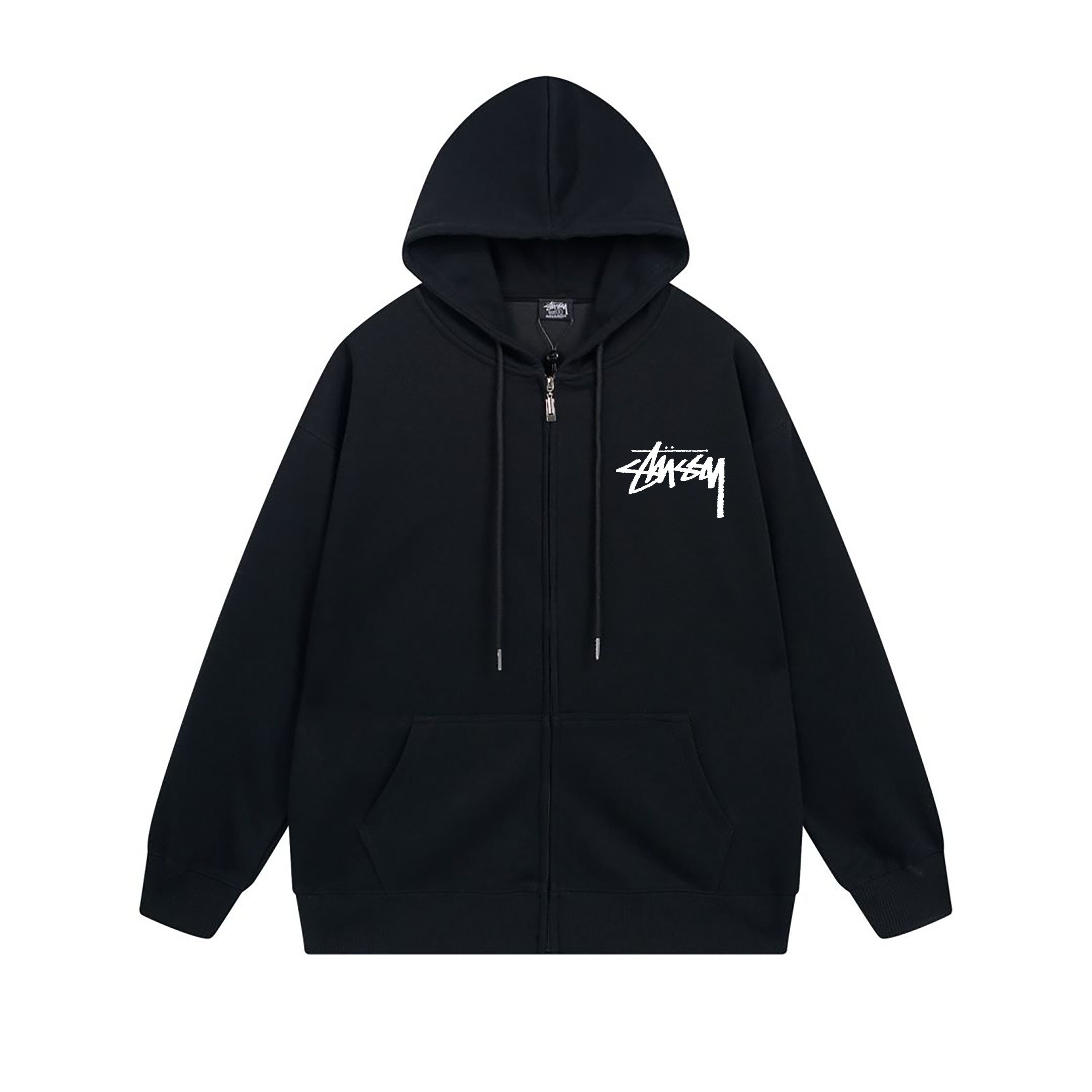 Stussy Abstract Line Figure Full-Zip Hoodie