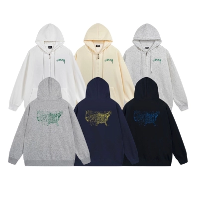 Stussy Abstract Winged Animal Full-Zip Hoodie 01