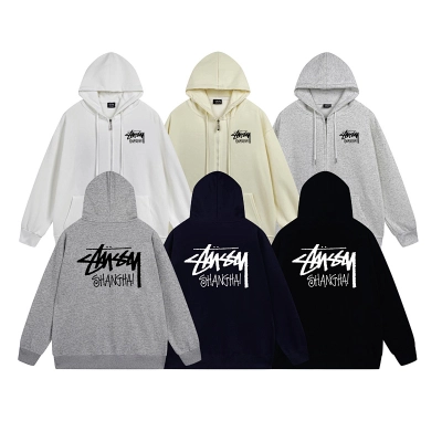 Stussy Allover Mini Icon Grid Full-Zip Hoodie 01