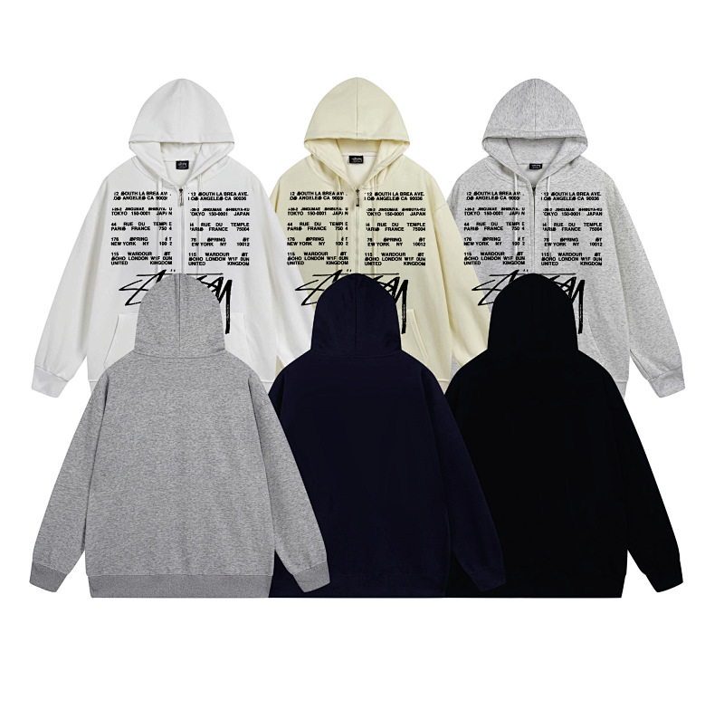 Stussy Back Text Manifesto Full-Zip Hoodie