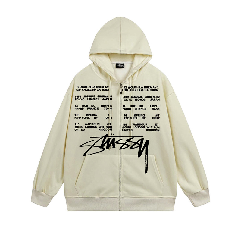Stussy Back Text Manifesto Full-Zip Hoodie