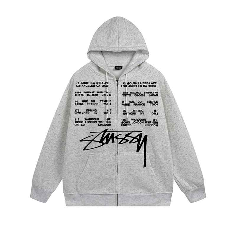 Stussy Back Text Manifesto Full-Zip Hoodie