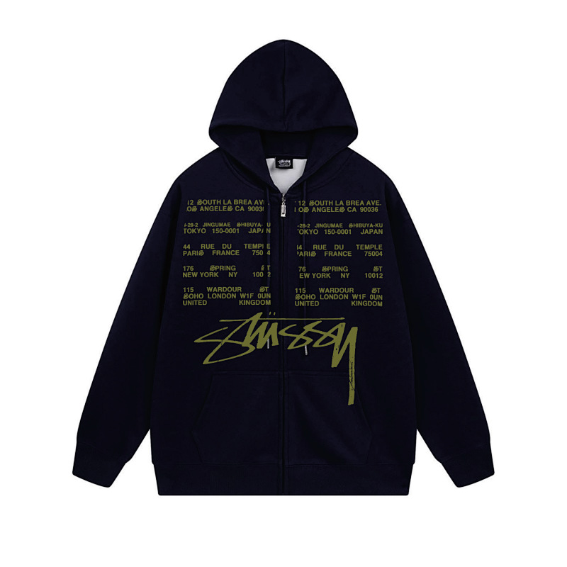 Stussy Back Text Manifesto Full-Zip Hoodie