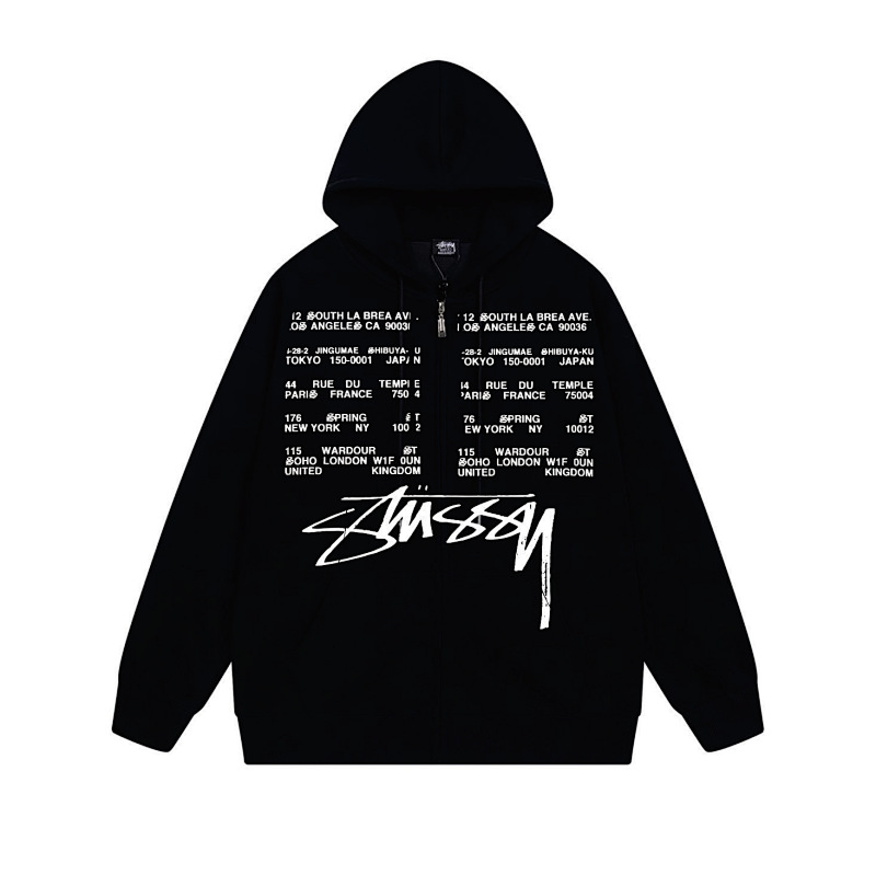 Stussy Back Text Manifesto Full-Zip Hoodie