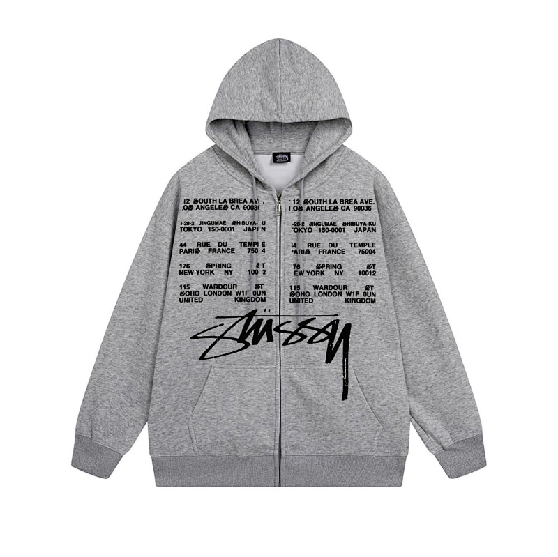Stussy Back Text Manifesto Full-Zip Hoodie
