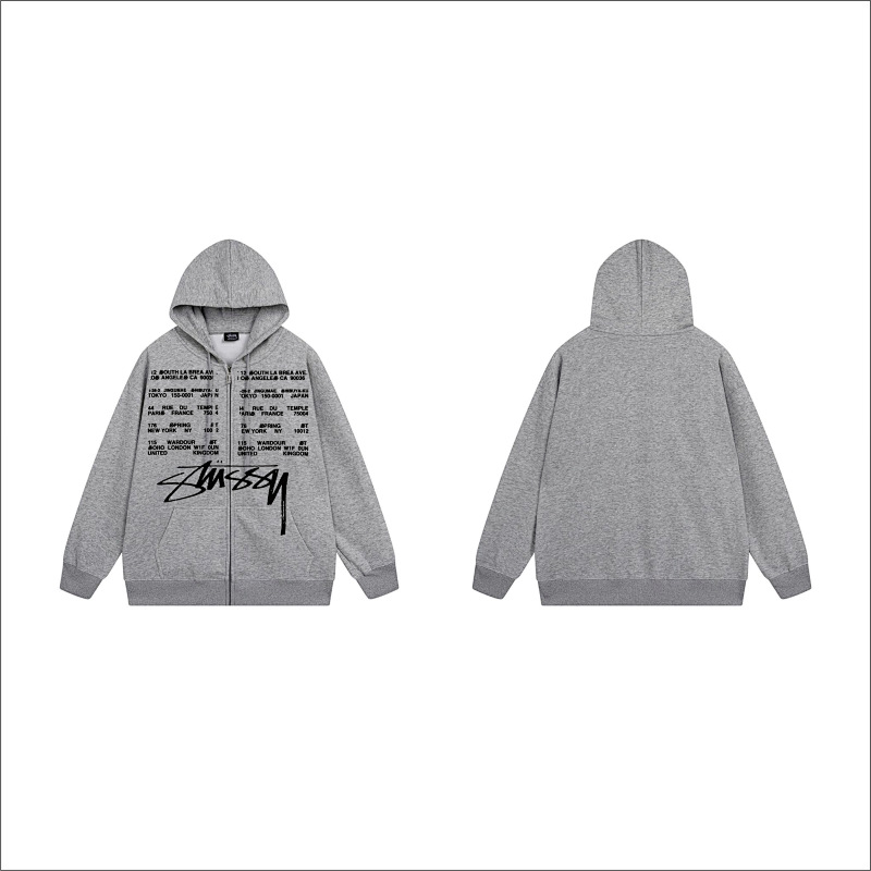 Stussy Back Text Manifesto Full-Zip Hoodie