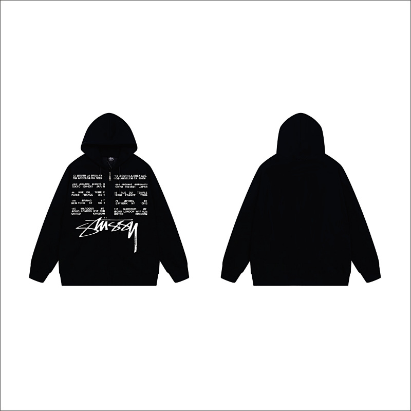 Stussy Back Text Manifesto Full-Zip Hoodie