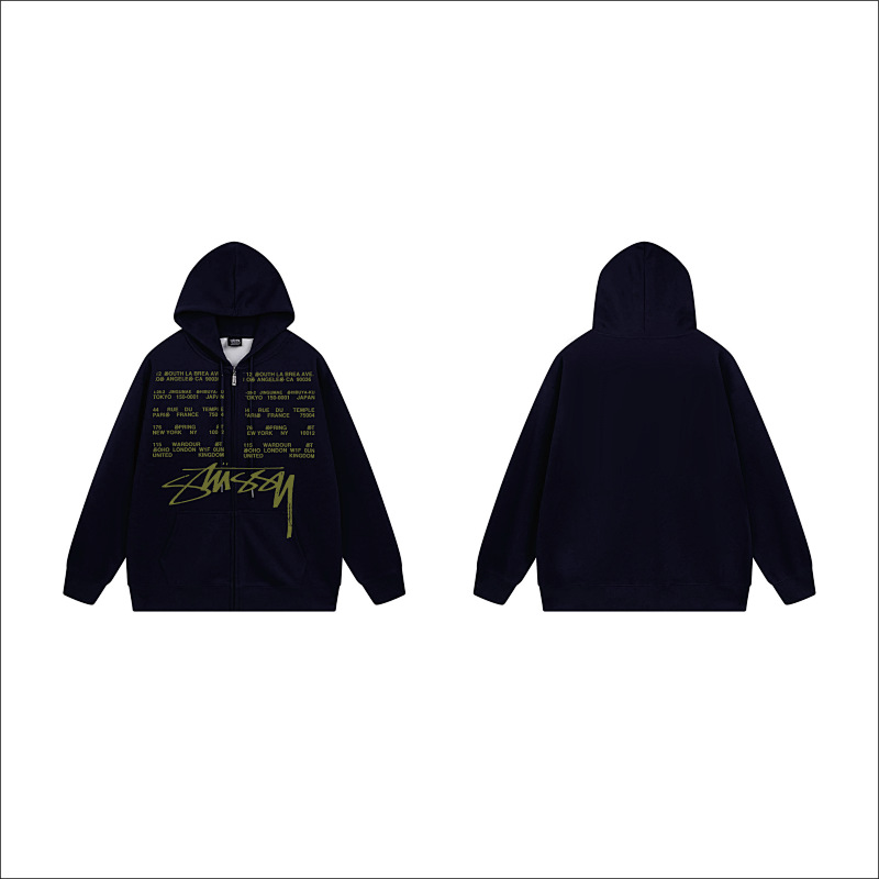 Stussy Back Text Manifesto Full-Zip Hoodie