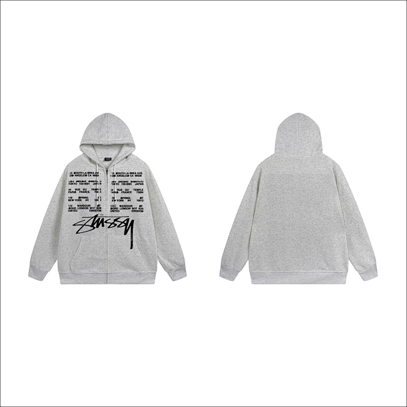 Stussy Back Text Manifesto Full-Zip Hoodie